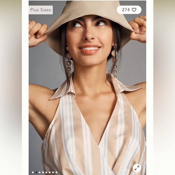 Anthropologie NWT Maeve Asymmetrical Wrap
Shirt Dress Size 6. - Picture 5 of 16